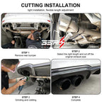 1PC Universal Auto Exhaust Pipe Suppressor Stainless Steel Outlet Elbow Connection Pipe for Automotive Accessory