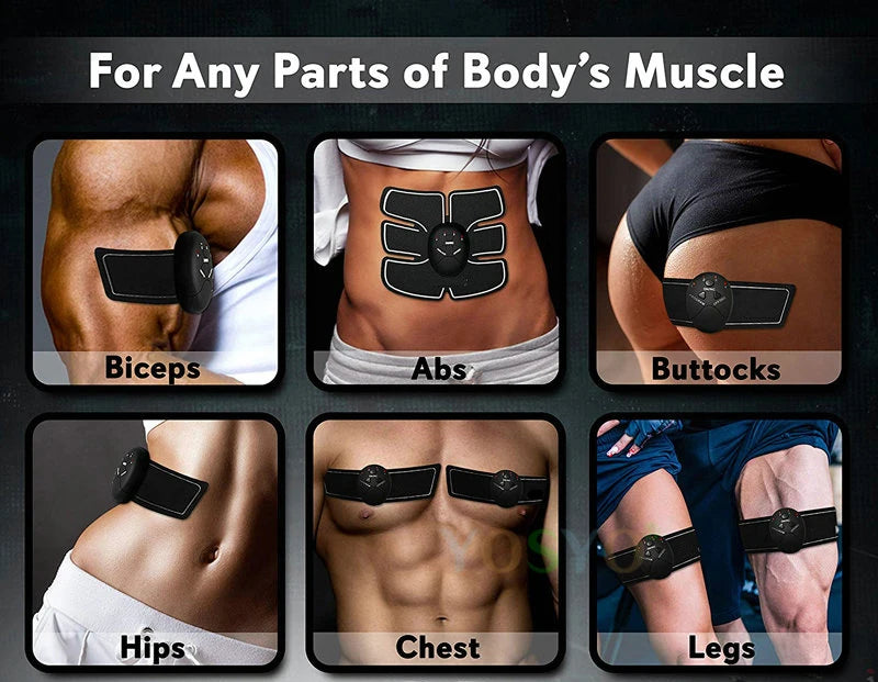 Electric Muscle Stimulator Wireless Buttocks Hip Trainer Abdominal ABS Stimulator Fitness Body Slimming Massager