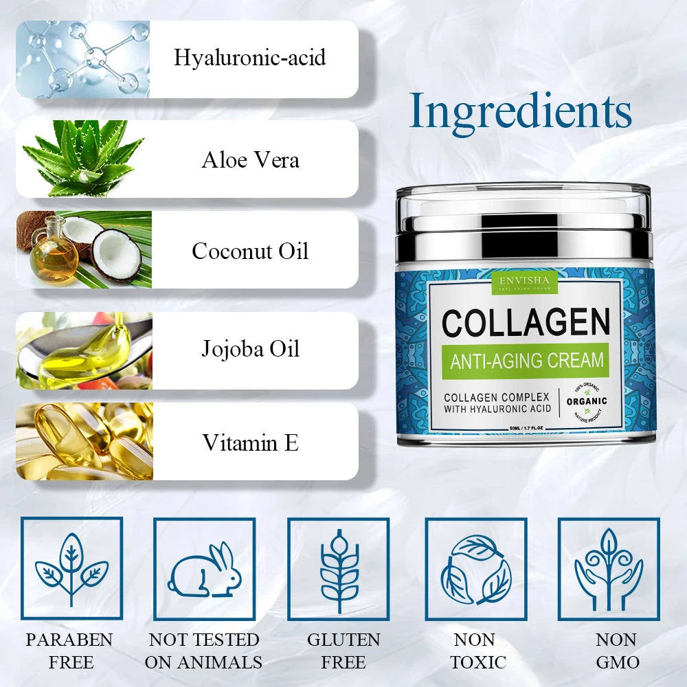 Envisha Retinol Face Cream With Collagen And Hyaluronic Acid For Night Care