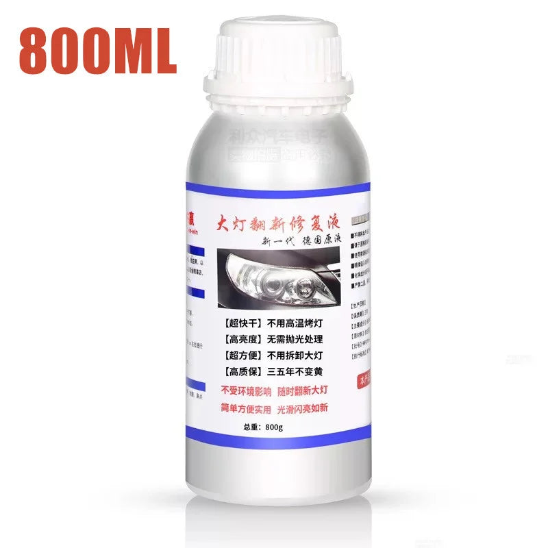 Premium Car Headlight Restoration Liquid Polymer Polish 800ML