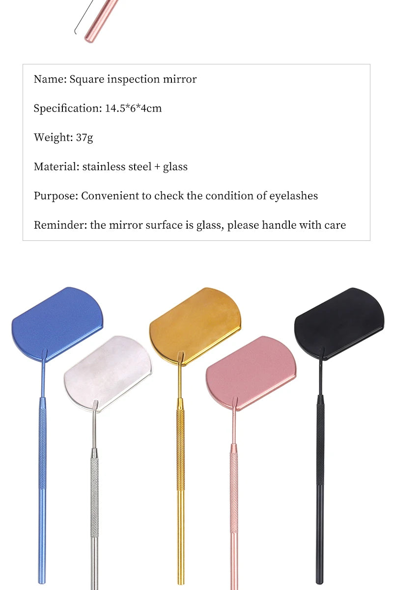 Eyelash Mirror Grafting Lash Magnifying Beauty Long Handle For Checking False Lashes Extension Makeup Tools Mirror Supplier