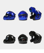 BLD Modular Dual Lens Motorcycle Helmet Safety Downhill Flip Up Helmets Professional Motocross Racing Full Face Casco Moto