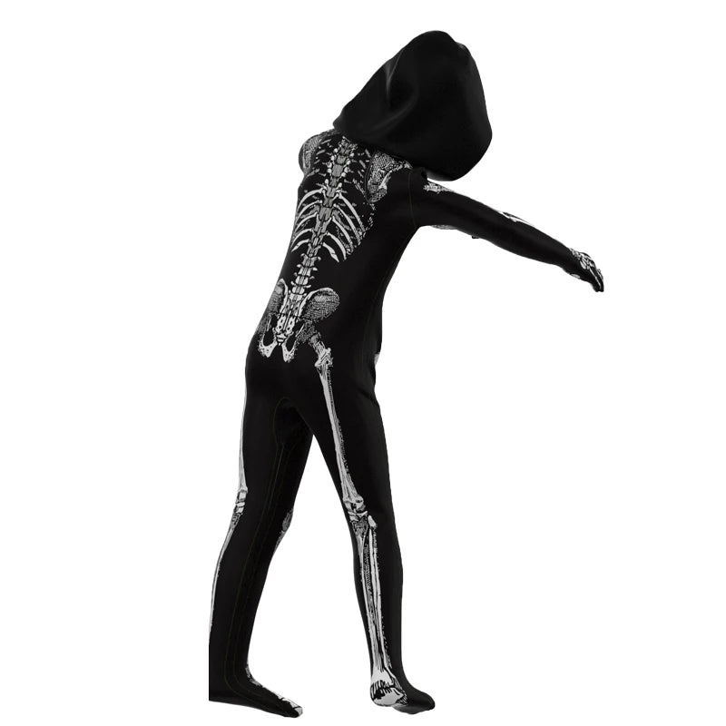 Scary Zombie Costume Cosplay Skeleton Skull Costume Suit Halloween Costume for Adult Carnival Party Dress Up