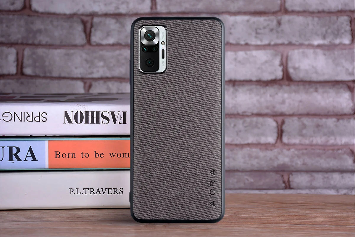Case for Xiaomi Redmi Note 10 Pro 10S 4G 5G coque Luxury textile Leather soft phone cover for redmi note 10 pro case funda capa