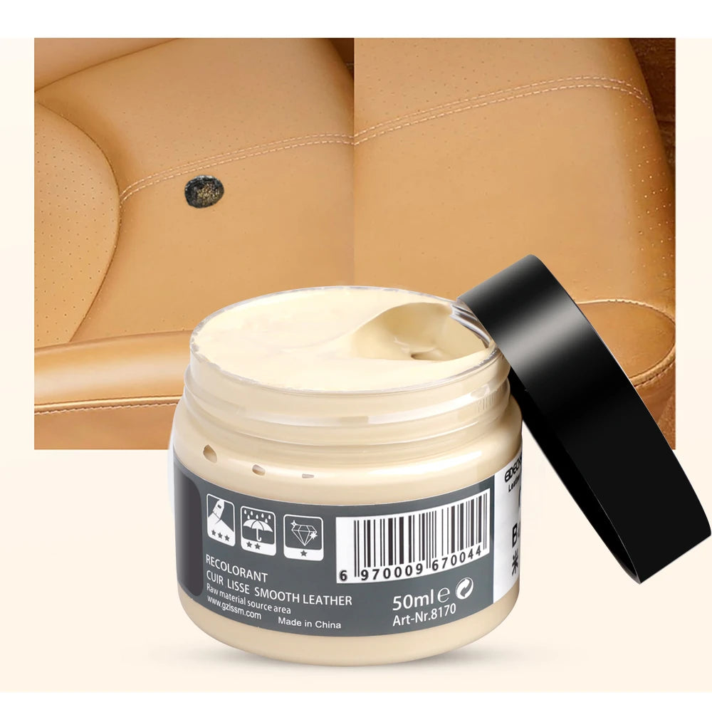 Car Seat Leather Repair Kit Coats Holes Scratch Restoration Tools Vinyl Auto Repair Set Car Shoes Clothing Recoloring Changing