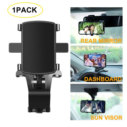 Universal Car Phone Holder – Dashboard & Mirror Mount