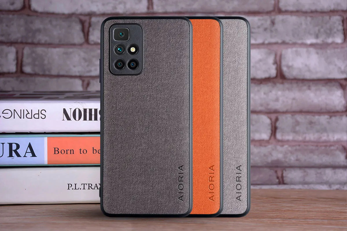 Case for Xiaomi Redmi 10 2022 coque Luxury textile Leather skin soft TPU hard PC phone cover for xiaomi redmi 10 case funda