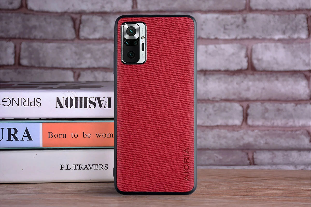 Case for Xiaomi Redmi Note 10 Pro 10S 4G 5G coque Luxury textile Leather soft phone cover for redmi note 10 pro case funda capa