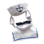 Funny Pet Cat Costumes Small Dog Rabbit Apparel Clothes For Halloween Cosplay Navy Sailor Clothes Jacket Cloak Dog Accessories