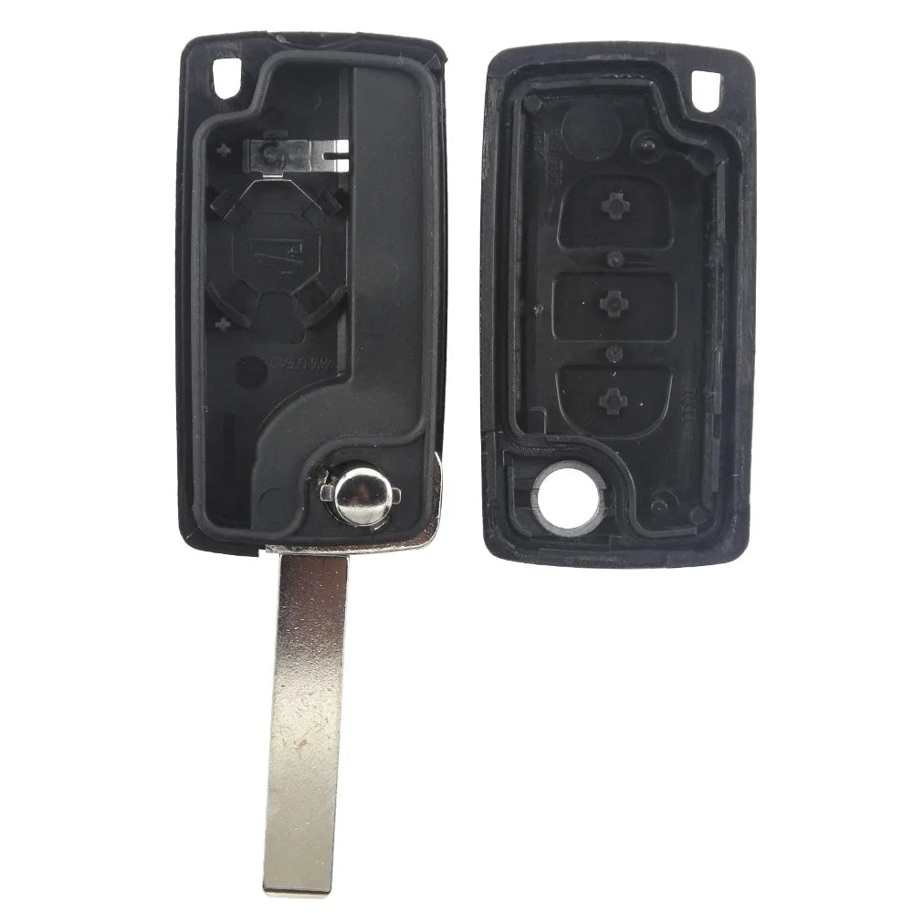 Jingyuqin CE0536/523 Flip Remote Key Case Shell For Peugeot 307 308 407 408 Citroen C3 C4 C5 C6 Berlingo Picasso Xsara HU83/VA2