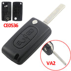 Jingyuqin CE0536/523 Flip Remote Key Case Shell For Peugeot 307 308 407 408 Citroen C3 C4 C5 C6 Berlingo Picasso Xsara HU83/VA2