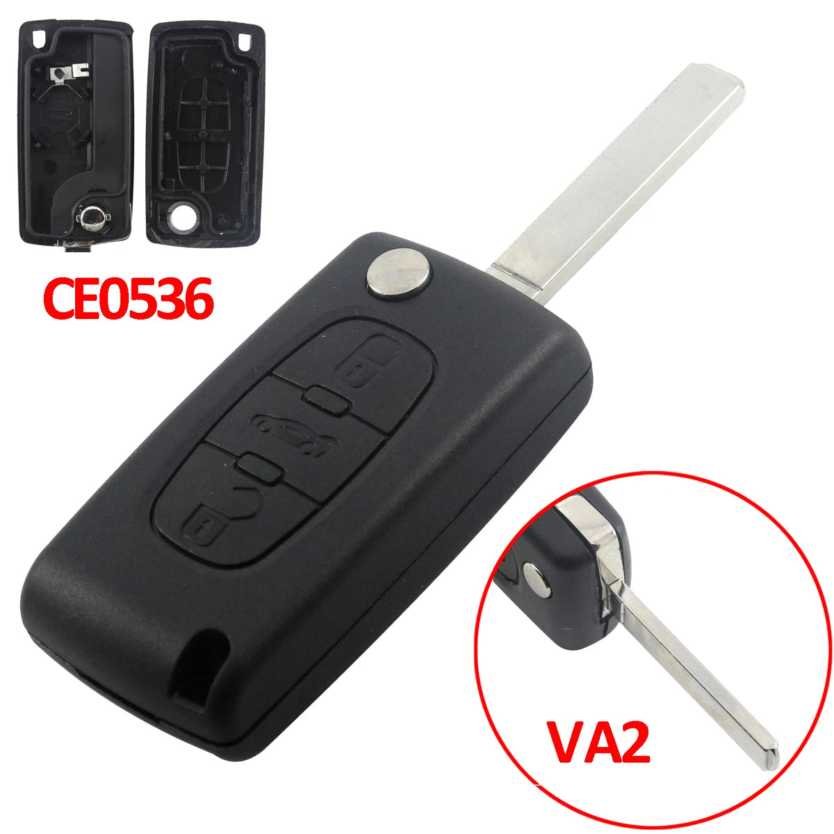 Jingyuqin CE0536/523 Flip Remote Key Case Shell For Peugeot 307 308 407 408 Citroen C3 C4 C5 C6 Berlingo Picasso Xsara HU83/VA2