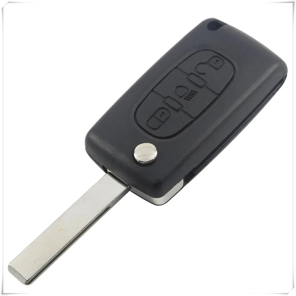 Jingyuqin CE0536/523 Flip Remote Key Case Shell For Peugeot 307 308 407 408 Citroen C3 C4 C5 C6 Berlingo Picasso Xsara HU83/VA2