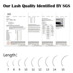 NAGARAKU 16Rows Classic Individual Eyelash Extension Lashes Matte Black Professional Soft Natural