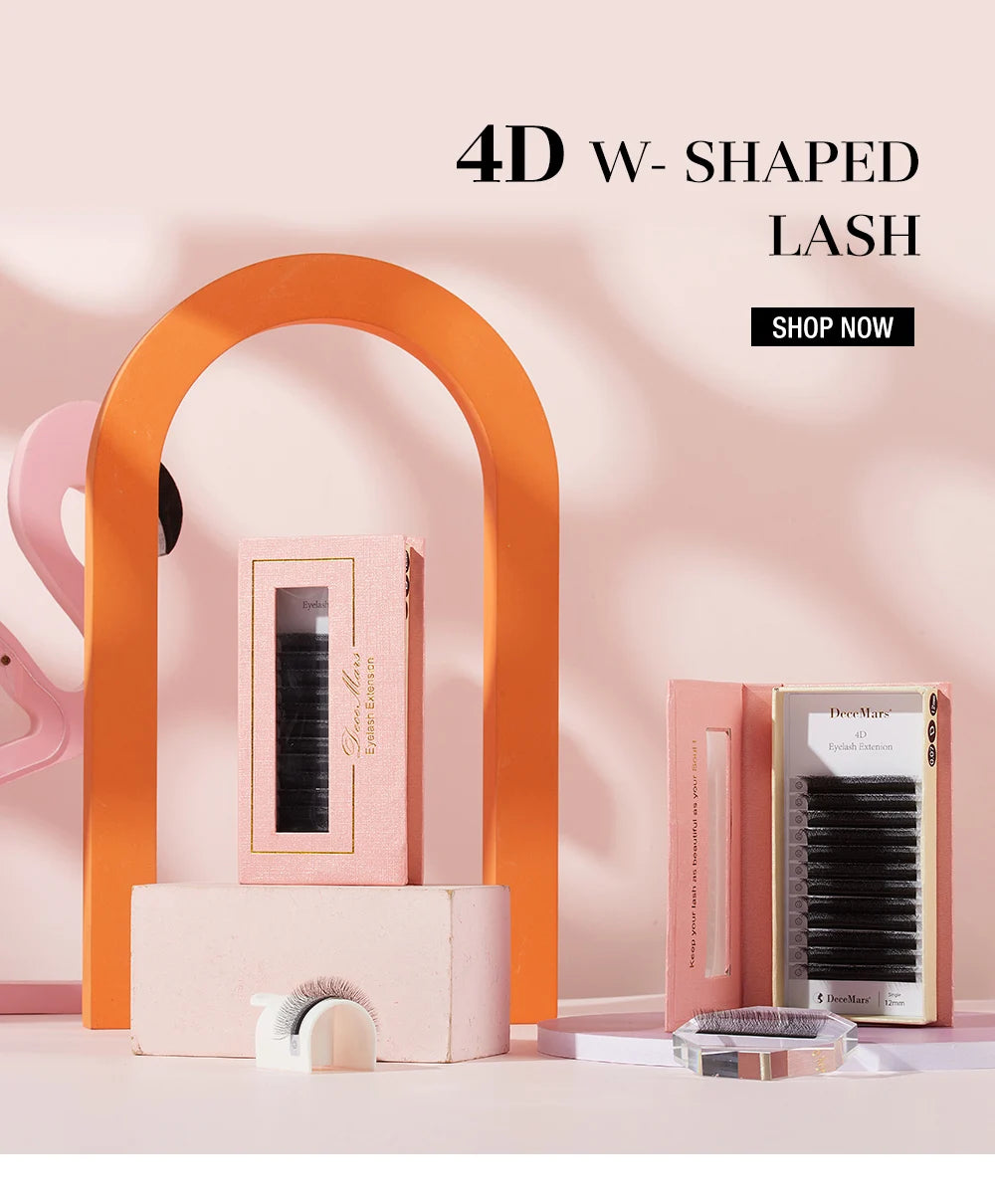DeceMars 4D - W Shaped Eyelash Extension (12line/Tray)