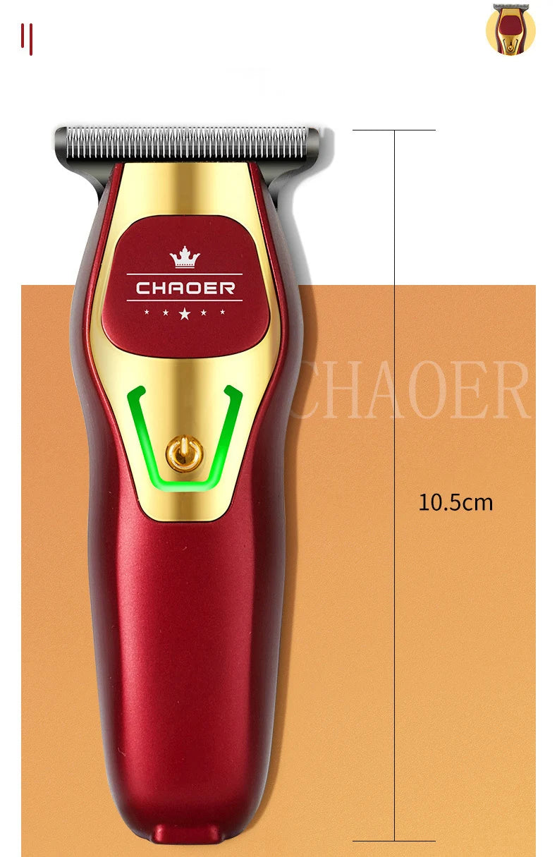 Powerful Professional Hair Trimmer Men 0 MM T Blade Electric Clipper Rechargeable Barber Haircut Machine Beard Trimmer Shaver