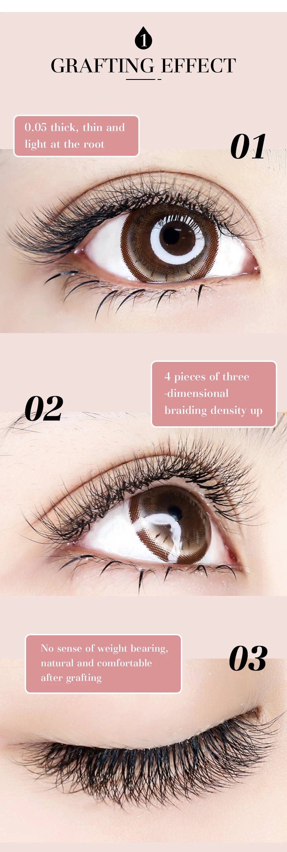 DeceMars 4D - W Shaped Eyelash Extension (12line/Tray)