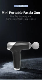 Mini Massage Gun with 4 Replaceable Massage Head Powerful Muscle Massager for Relaxation Deep Tissue Percussion Massage Machine