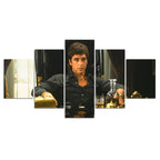 5 Panel Scarface Movie Modular Wall Art Canvas Posters Pictures HD Print Paintings Home Decor Living Room Bedroom Accessories