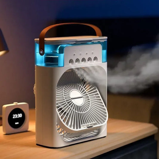 USB Portable 3-Speed 3-in-1 Desktop Cooling Fan 600ML Space Humidifier for Office Home Outdoor Use