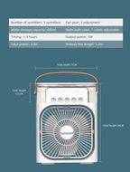 USB Desktop Cooling Fan 3-in-1 – Fan, Humidifier & Mist Spray | 600ML
