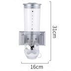 Kitchen Storage Food Organizer Wall Mounted Dry Food Cereal Dispenser Snack Grain Plastic Storage Container Box Rack for Home