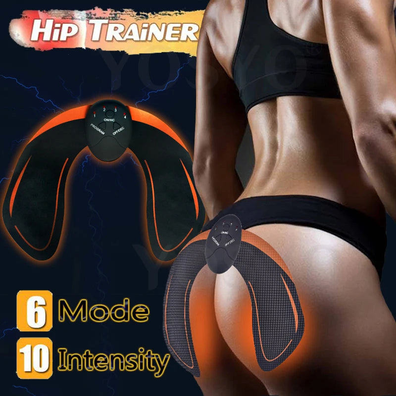 Electric Muscle Stimulator Wireless Buttocks Hip Trainer Abdominal ABS Stimulator Fitness Body Slimming Massager