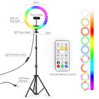 13inch RGB Led Selfie Ring Light With 0.5m 1.6m 2m Tripod Colorful 33cm Photographic Lighting With Remote Control For Youtube