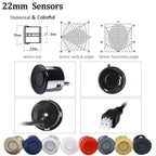 Hippcron 4 Sensors Buzzer 22mm Car Parking Sensor Kit Reverse Backup Radar Sound Alert Indicator Probe System 12V Black White