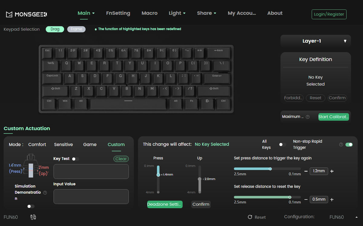 Akko MonsGeek FUN68 FUN60 PRO&MAX  HE Magnetic Keyboard 60% 65% Gaming Keyboards Rapid Trigger 8K Custom Keyboard Gamer Esports