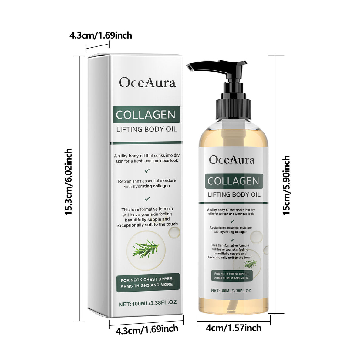 Collagen Body Oil Moisturizing Remover Cellulite Skin Elasticity Wrinkle Firming Lifting For Arms Body Massage Essential Oil