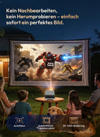 Xgody Auto Focus Android14 4K Projector 360Ansi 8K Native 720P Gimbal A1 with Wifi6 Bt5.4 Allwinner H726 Portable Outdoor