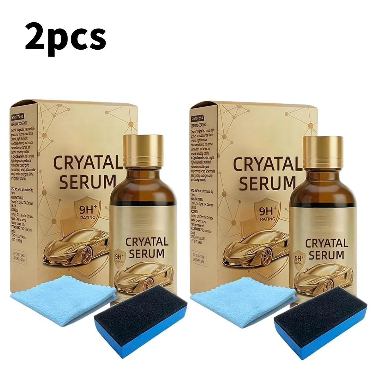 9H Ceramic Coating Kit for Car 100ml Graphene Crystal Serum Hydrophobic Anti Scratch High Gloss Paint Protection DIY