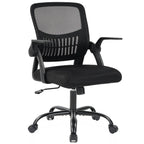 JHK Home Office Computer Chair Ergonomic Mid Back Desk with Lumbar Support 360° Swivel Height Adjustable with Flip-up Armrest