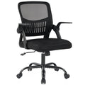 JHK Home Office Computer Chair Ergonomic Mid Back Desk with Lumbar Support 360° Swivel Height Adjustable with Flip-up Armrest