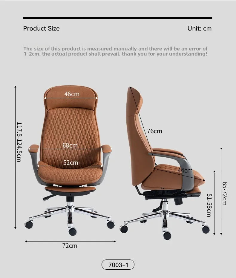 leather boss chair, executive chair, swivel chair, lunch break, carefree computer chair, sedentary and comfortable study home