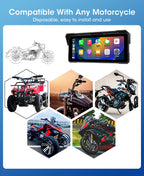 Jansite Portable 8.1 inch IP67 Waterproof Motorcycle 4K DVR GPS Navigation Wireless Carplay Android Auto Moto Recorder Monitor