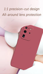 Original Mobile Phone Cover for Samsung Galaxy S20 FE Plus Ultra SamsungS20Ultra S20Plus 5G Soft Square Liquid Silicone Case Bag