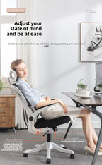 Ergonomic Home Office Chair, Comfortable Desk Chair for Students with Back Support, Long Sitting Study Chair
