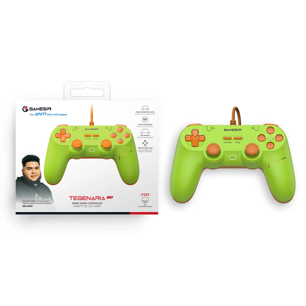 GameSir Tegenaria Lite Wired Gamepad, Dual Rumble Motors, Hall Effect Sticks, 1000Hz Polling, for Nintendo Switch 2, PC
