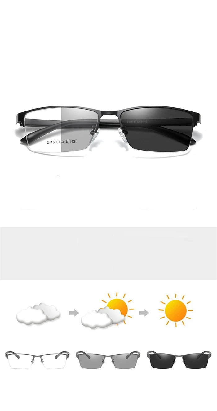 Semi-Rimless Steampunk Shortsighted Prescription Glasses Women Men Anti Blue Rays Computer Myopia Spectacles 0 -0.5 -0.75 To -6