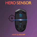 Wireless Gaming Mouse Logitech G305 LIGHTSPEED, 12000 DPI HERO, 6 Buttons, 250hr Battery, 99g, PC Mac Gamers