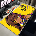 Computer Desk Mat Anime Girl Leather Mouse Pad Kawaii Office Extended Mousepad Gaming Accessories Non-slip HD Printing Carpet