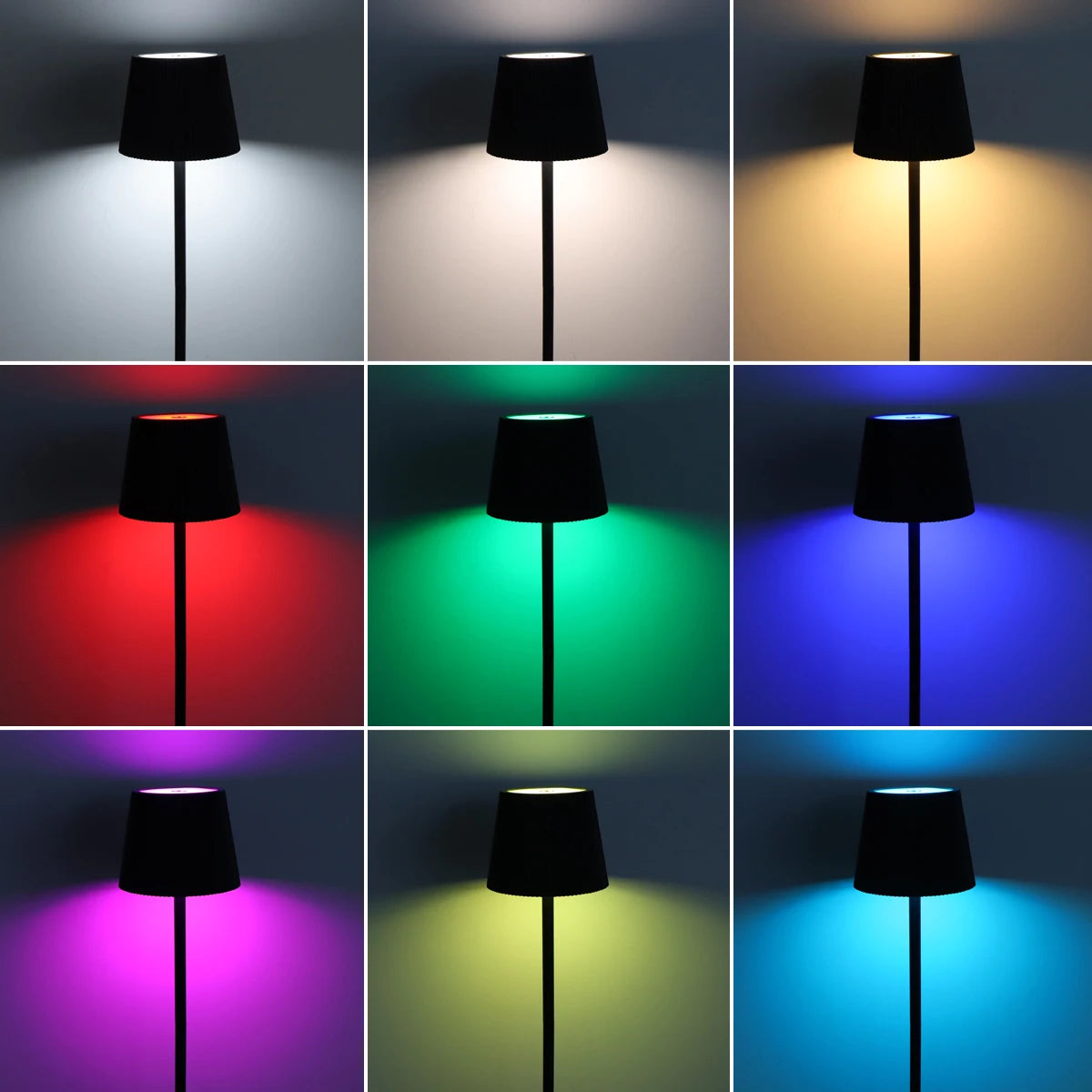 Dual Purpose Wine Bottle Vases Base Rechargeable LED Table Lamp Touch Dimmable Bedside Dinner Night Light Decor Study Desk Lamp