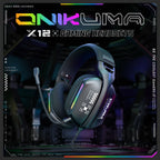 ONIKUMA X12 Noise Cancelling Headphone Wired Game Headset Music Earphones 3.5MM Suitable For Computer Laptop With Microphone