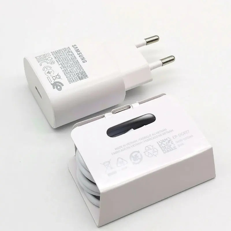 Samsung 25W PD Super Fast Charger Power Adapter Type C Cable For Galaxy Z Flip Fold 6 5 4 3 2 S20 S21 S22 S23 S24 Note 20 Ultra