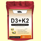 Vitamin K2 + D3 Transdermal Patches, Contains Vitamin D & K Complex Premium Biotin & Folic Acid 30 Patches