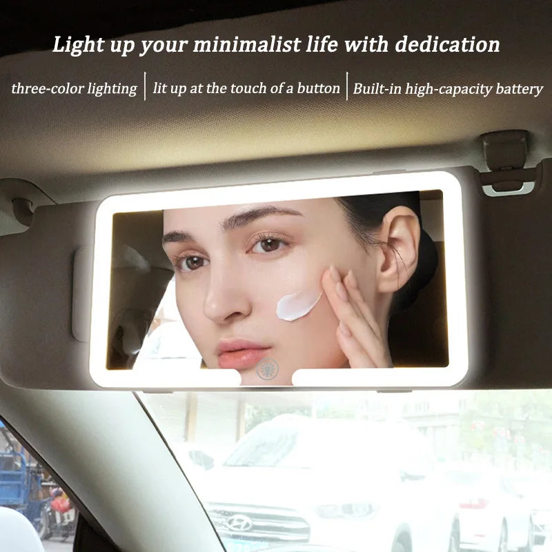 LED Car Vanity Mirror – Detachable Passenger Side