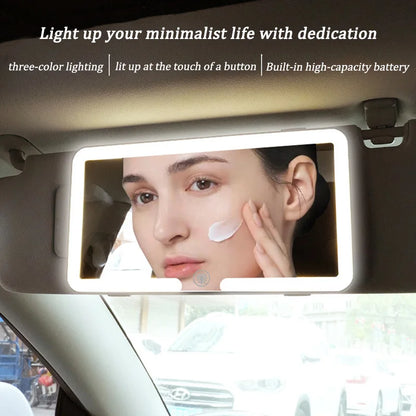 LED Car Vanity Mirror – Detachable Passenger Side