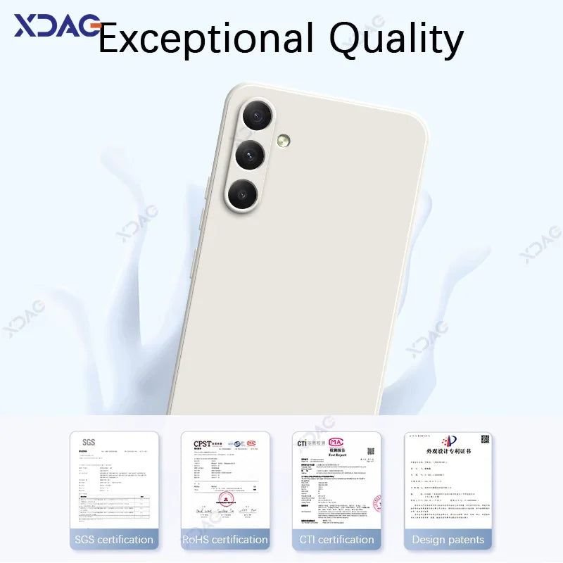 Luxury Square Liquid Silicone Cover for Samsung Galaxy A34 A54 5G SamsungA34 SamsungA54 360 Soft Protective Armor Case Coque Bag